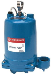 Goulds Pumps - 1/2 hp, 115 Amp Rating, 115 Volts, Capacitor Start Operation, Effluent Pump - 1 Phase, Cast Iron Housing - Makers Industrial Supply