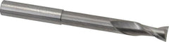 Accupro - 3/8", 3/4" LOC, 3/8" Shank Diam, 4" OAL, 2 Flute, Solid Carbide Square End Mill - Single End, Uncoated, Spiral Flute, 40° Helix, Centercutting, Right Hand Cut, Right Hand Flute - Makers Industrial Supply