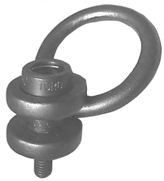 American Drill Bushing - 29,000 Lbs. Load Limit, Alloy Steel Side Pull Hoist Ring - Black Oxide Finish, 2-1/2-4 Inch Thread Size, 5-1/4 x 10-1/2 Inch Diameter Ring - Makers Industrial Supply