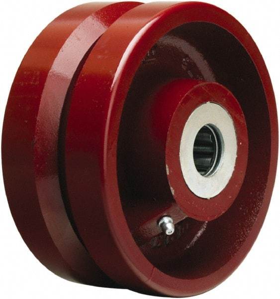 Hamilton - 6 Inch Diameter x 2-3/4 Inch Wide, Cast Iron Caster Wheel - 2,500 Lb. Capacity, 3-1/4 Inch Hub Length, 1-1/4 Inch Axle Diameter, Straight Roller Bearing - Makers Industrial Supply