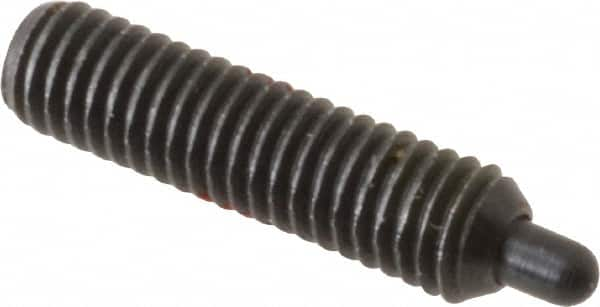 Gibraltar - M5 x 0.8, 19mm Thread Length, 3mm Plunger Projection, Steel Threaded Spring Plunger - 2.36mm Max Plunger Diam, 19mm Plunger Length, 2.89 Lb Init End Force, 11.02 Lb Final End Force, 2.5mm Hex - Makers Industrial Supply