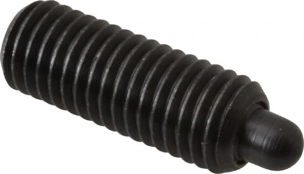 Gibraltar - M12 x 1.75, 32mm Thread Length, 6mm Plunger Projection, Steel Threaded Spring Plunger - 6.3mm Max Plunger Diam, 32mm Plunger Length, 6.55 Lb Init End Force, 17.26 Lb Final End Force, 6mm Hex - Makers Industrial Supply