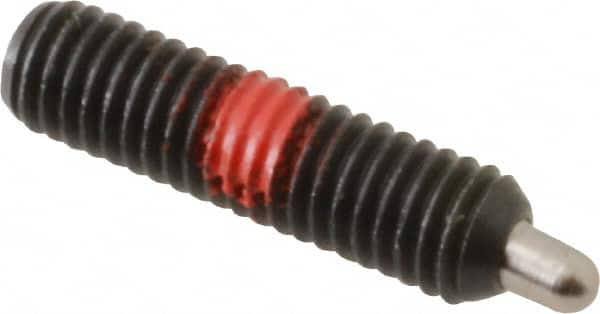 Gibraltar - M5 x 0.8, 19mm Thread Length, 3mm Plunger Projection, Steel Threaded Spring Plunger - 2.36mm Max Plunger Diam, 19mm Plunger Length, 1.3 Lb Init End Force, 2.7 Lb Final End Force, 2.5mm Hex - Makers Industrial Supply