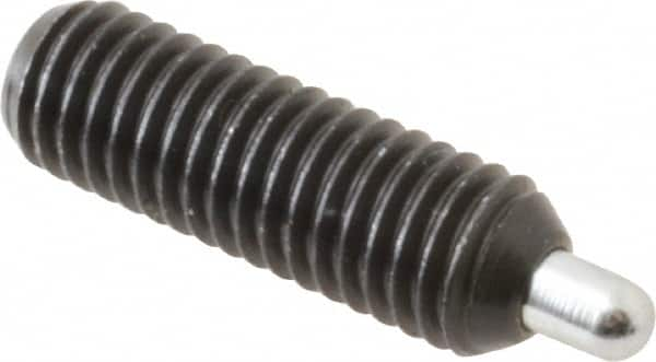 Gibraltar - M8 x 1.25, 25mm Thread Length, 5mm Plunger Projection, Steel Threaded Spring Plunger - 3.43mm Max Plunger Diam, 25mm Plunger Length, 1.5 Lb Init End Force, 4.48 Lb Final End Force, 4mm Hex - Makers Industrial Supply