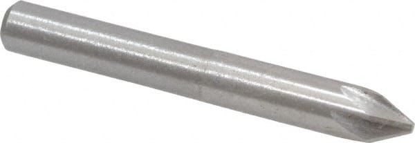 Interstate - 1/4" Head Diam, 1/4" Shank Diam, 6 Flute 60° High Speed Steel Countersink - Makers Industrial Supply