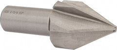 Interstate - 1-3/4" Head Diam, 1" Shank Diam, 6 Flute 60° High Speed Steel Countersink - Makers Industrial Supply