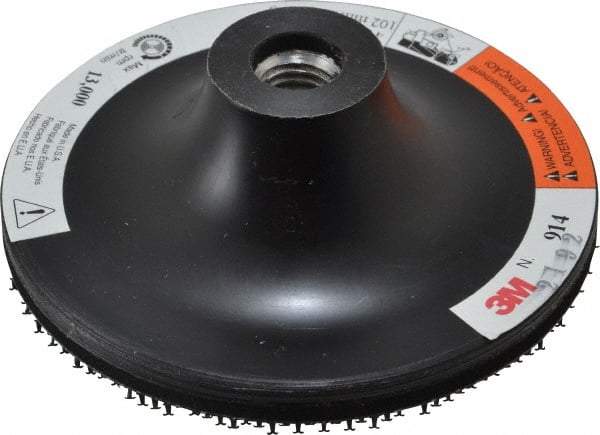 3M - 4" Diam Hook & Loop Disc Backing Pad - Firm Density, 13,000 RPM - Makers Industrial Supply