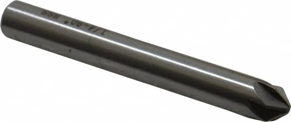 Interstate - 1/4" Head Diam, 1/4" Shank Diam, 6 Flute 90° High Speed Steel Countersink - Makers Industrial Supply