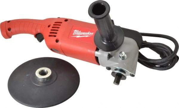 Milwaukee Tool - 7 to 9" Pad Diam, 1,750 RPM, Handheld Electric Polisher - 5/8-11" Spindle Thread, 11 Amps, 120 Volts - Makers Industrial Supply