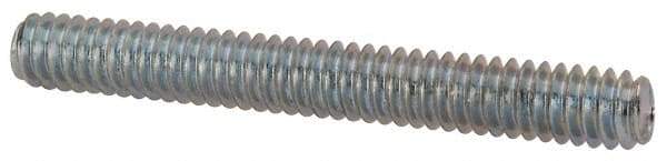 Value Collection - 1/4-20 2" OAL Fully Threaded Stud - Carbon Steel, Zinc-Plated Finish - Makers Industrial Supply