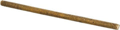 Value Collection - #6-32 3" OAL Fully Threaded Stud - Brass, Plain Finish - Makers Industrial Supply