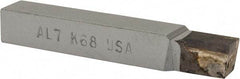 Made in USA - 7/16 x 7/16" Shank, Square Shoulder Turning Single Point Tool Bit - AL-7, Grade K68 - Exact Industrial Supply