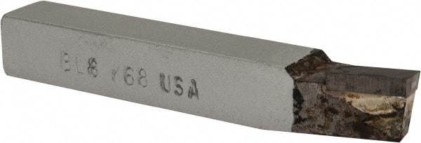 Made in USA - 1/2 x 1/2" Shank, Lead Angle Turning Single Point Tool Bit - BL-8, Grade K68 - Exact Industrial Supply