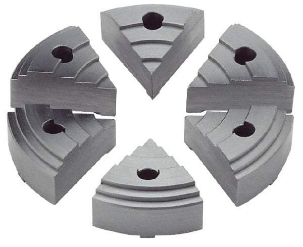 Value Collection - 2.16" Chuck Capacity, JF Attachment, Round Soft Lathe Chuck Jaw - 6 Jaws, Steel - Makers Industrial Supply