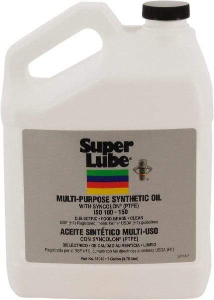 Synco Chemical - 1 Gal Bottle Synthetic Multi-Purpose Oil - -42.78 to 232.22°F, SAE 85W, ISO 150, 681.5 SUS at 40°C, Food Grade - Makers Industrial Supply