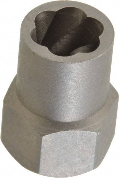 Irwin Hanson - 3/8" Drive Reverse Spiral Flute Hex Bolt Remover - 7/16" Hex, 2" OAL - Makers Industrial Supply