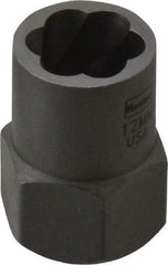 Irwin Hanson - 3/8" Drive Reverse Spiral Flute Hex Bolt Remover - 12mm Hex, 2" OAL - Makers Industrial Supply