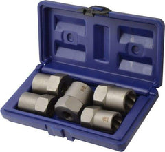 Irwin Hanson - 5 Piece Bolt Extractor Set - 1/2" Drive, Molded Plastic Case - Makers Industrial Supply