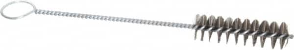 PRO-SOURCE - 3" Long x 7/8" Diam Steel Twisted Wire Bristle Brush - Single Spiral, 10" OAL, 0.008" Wire Diam, 0.16" Shank Diam - Makers Industrial Supply