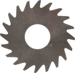 RobbJack - 3/4" Diam x 0.004" Blade Thickness x 1/4" Arbor Hole Diam, 20 Tooth Slitting and Slotting Saw - Arbor Connection, Right Hand, Uncoated, Solid Carbide, Concave Ground - Makers Industrial Supply