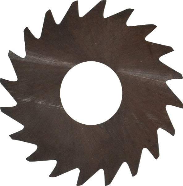 RobbJack - 3/4" Diam x 0.0156" Blade Thickness x 1/4" Arbor Hole Diam, 20 Tooth Slitting and Slotting Saw - Arbor Connection, Right Hand, Uncoated, Solid Carbide, Concave Ground - Makers Industrial Supply