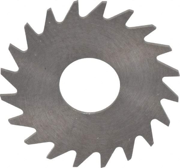 RobbJack - 3/4" Diam x 0.023" Blade Thickness x 1/4" Arbor Hole Diam, 20 Tooth Slitting and Slotting Saw - Arbor Connection, Right Hand, Uncoated, Solid Carbide, Concave Ground - Makers Industrial Supply