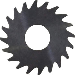 RobbJack - 3/4" Diam x 0.028" Blade Thickness x 1/4" Arbor Hole Diam, 20 Tooth Slitting and Slotting Saw - Arbor Connection, Right Hand, Uncoated, Solid Carbide, Concave Ground - Makers Industrial Supply