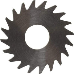 RobbJack - 3/4" Diam x 0.0468" Blade Thickness x 1/4" Arbor Hole Diam, 20 Tooth Slitting and Slotting Saw - Arbor Connection, Right Hand, Uncoated, Solid Carbide, Concave Ground - Makers Industrial Supply