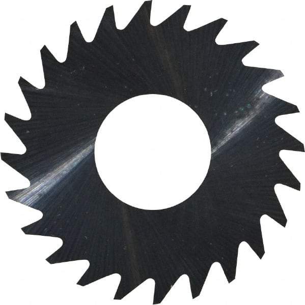 RobbJack - 1" Diam x 0.004" Blade Thickness x 3/8" Arbor Hole Diam, 24 Tooth Slitting and Slotting Saw - Arbor Connection, Right Hand, Uncoated, Solid Carbide, Concave Ground - Makers Industrial Supply