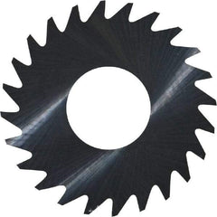 RobbJack - 1" Diam x 0.01" Blade Thickness x 3/8" Arbor Hole Diam, 24 Tooth Slitting and Slotting Saw - Arbor Connection, Right Hand, Uncoated, Solid Carbide, Concave Ground - Makers Industrial Supply