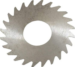 RobbJack - 1" Diam x 0.012" Blade Thickness x 3/8" Arbor Hole Diam, 24 Tooth Slitting and Slotting Saw - Arbor Connection, Right Hand, Uncoated, Solid Carbide, Concave Ground - Makers Industrial Supply