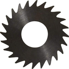 RobbJack - 1" Diam x 0.014" Blade Thickness x 3/8" Arbor Hole Diam, 24 Tooth Slitting and Slotting Saw - Arbor Connection, Right Hand, Uncoated, Solid Carbide, Concave Ground - Makers Industrial Supply