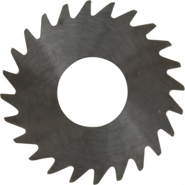 RobbJack - 1" Diam x 0.02" Blade Thickness x 3/8" Arbor Hole Diam, 24 Tooth Slitting and Slotting Saw - Arbor Connection, Right Hand, Uncoated, Solid Carbide, Concave Ground - Makers Industrial Supply