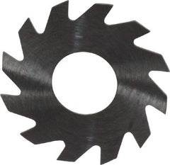 RobbJack - 1" Diam x 0.023" Blade Thickness x 3/8" Arbor Hole Diam, 12 Tooth Slitting and Slotting Saw - Arbor Connection, Right Hand, Uncoated, Solid Carbide, Concave Ground - Makers Industrial Supply