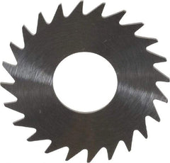 RobbJack - 1" Diam x 0.028" Blade Thickness x 3/8" Arbor Hole Diam, 24 Tooth Slitting and Slotting Saw - Arbor Connection, Right Hand, Uncoated, Solid Carbide, Concave Ground - Makers Industrial Supply