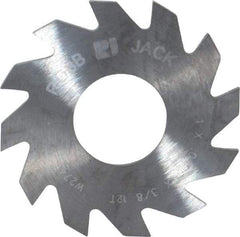 RobbJack - 1" Diam x 0.04" Blade Thickness x 3/8" Arbor Hole Diam, 12 Tooth Slitting and Slotting Saw - Arbor Connection, Right Hand, Uncoated, Solid Carbide, Concave Ground - Makers Industrial Supply