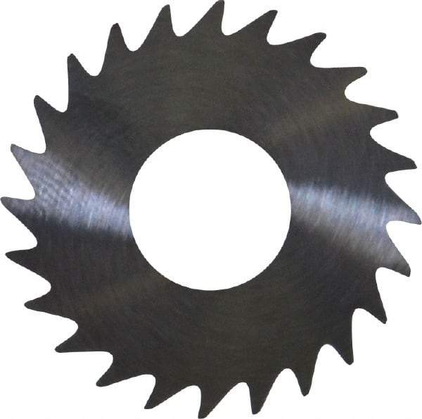 RobbJack - 1" Diam x 0.051" Blade Thickness x 3/8" Arbor Hole Diam, 24 Tooth Slitting and Slotting Saw - Arbor Connection, Right Hand, Uncoated, Solid Carbide, Concave Ground - Makers Industrial Supply