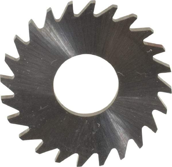 RobbJack - 1" Diam x 1/16" Blade Thickness x 3/8" Arbor Hole Diam, 24 Tooth Slitting and Slotting Saw - Arbor Connection, Right Hand, Uncoated, Solid Carbide, Concave Ground - Makers Industrial Supply