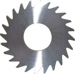 RobbJack - 1" Diam x 0.0937" Blade Thickness x 3/8" Arbor Hole Diam, 24 Tooth Slitting and Slotting Saw - Arbor Connection, Right Hand, Uncoated, Solid Carbide, Concave Ground - Makers Industrial Supply