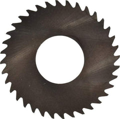 RobbJack - 1-1/4" Diam x 0.01" Blade Thickness x 1/2" Arbor Hole Diam, 36 Tooth Slitting and Slotting Saw - Arbor Connection, Right Hand, Uncoated, Solid Carbide, Concave Ground - Makers Industrial Supply