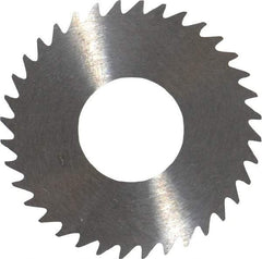 RobbJack - 1-1/4" Diam x 0.018" Blade Thickness x 1/2" Arbor Hole Diam, 36 Tooth Slitting and Slotting Saw - Arbor Connection, Right Hand, Uncoated, Solid Carbide, Concave Ground - Makers Industrial Supply