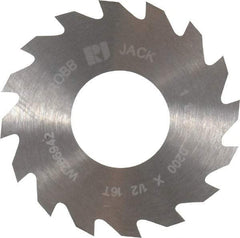 RobbJack - 1-1/4" Diam x 0.02" Blade Thickness x 1/2" Arbor Hole Diam, 16 Tooth Slitting and Slotting Saw - Arbor Connection, Right Hand, Uncoated, Solid Carbide, Concave Ground - Makers Industrial Supply