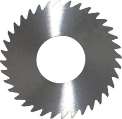 RobbJack - 1-1/4" Diam x 0.02" Blade Thickness x 1/2" Arbor Hole Diam, 36 Tooth Slitting and Slotting Saw - Arbor Connection, Right Hand, Uncoated, Solid Carbide, Concave Ground - Makers Industrial Supply