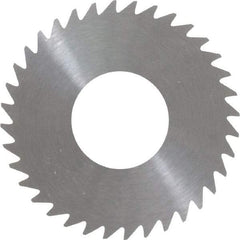 RobbJack - 1-1/4" Diam x 0.028" Blade Thickness x 1/2" Arbor Hole Diam, 36 Tooth Slitting and Slotting Saw - Arbor Connection, Right Hand, Uncoated, Solid Carbide, Concave Ground - Makers Industrial Supply