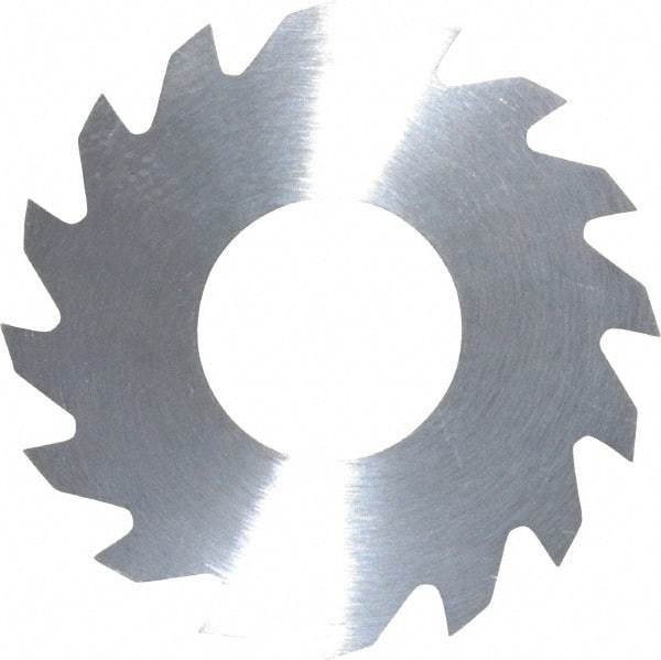 RobbJack - 1-1/4" Diam x 0.0312" Blade Thickness x 1/2" Arbor Hole Diam, 16 Tooth Slitting and Slotting Saw - Arbor Connection, Right Hand, Uncoated, Solid Carbide, Concave Ground - Makers Industrial Supply