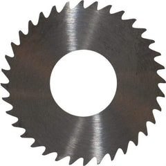 RobbJack - 1-1/4" Diam x 0.035" Blade Thickness x 1/2" Arbor Hole Diam, 36 Tooth Slitting and Slotting Saw - Arbor Connection, Right Hand, Uncoated, Solid Carbide, Concave Ground - Makers Industrial Supply