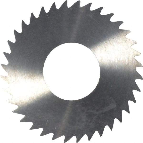 RobbJack - 1-1/4" Diam x 1/16" Blade Thickness x 1/2" Arbor Hole Diam, 36 Tooth Slitting and Slotting Saw - Arbor Connection, Right Hand, Uncoated, Solid Carbide, Concave Ground - Makers Industrial Supply