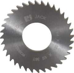 RobbJack - 1-1/4" Diam x 0.0781" Blade Thickness x 1/2" Arbor Hole Diam, 36 Tooth Slitting and Slotting Saw - Arbor Connection, Right Hand, Uncoated, Solid Carbide, Concave Ground - Makers Industrial Supply