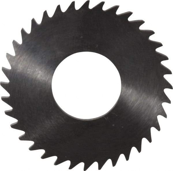 RobbJack - 1-1/4" Diam x 0.0937" Blade Thickness x 1/2" Arbor Hole Diam, 36 Tooth Slitting and Slotting Saw - Arbor Connection, Right Hand, Uncoated, Solid Carbide, Concave Ground - Makers Industrial Supply