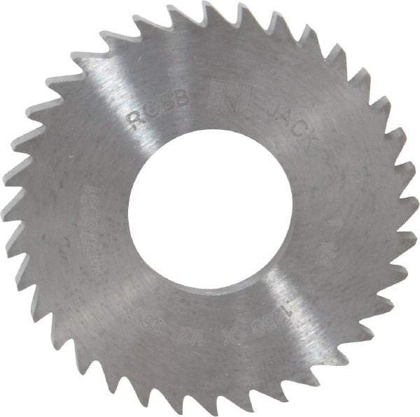 RobbJack - 1-1/4" Diam x 1/8" Blade Thickness x 1/2" Arbor Hole Diam, 36 Tooth Slitting and Slotting Saw - Arbor Connection, Right Hand, Uncoated, Solid Carbide, Concave Ground - Makers Industrial Supply